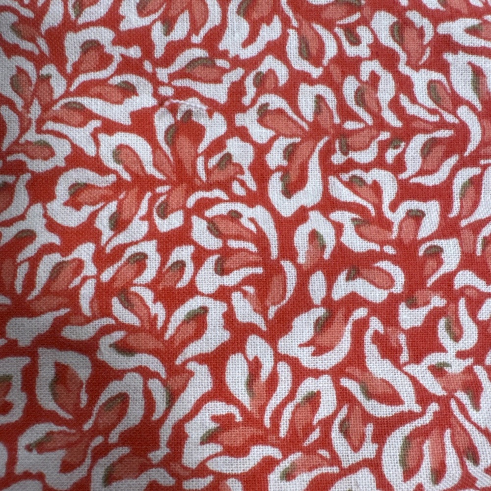 Jo-Ann Keepsake Calico Fabric Peach White Floral 1 yd Cotton Quilting 45" W